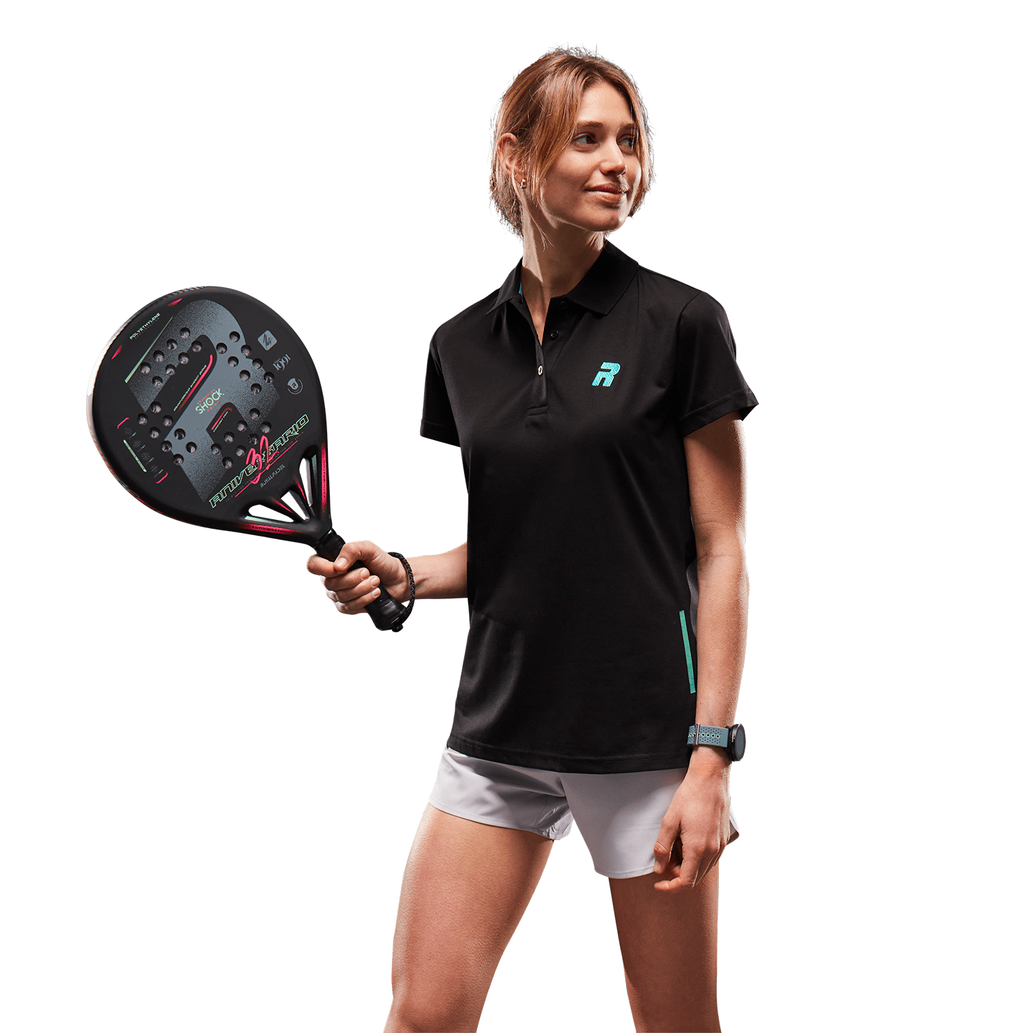 Royal Padel Polo Damen schwarz