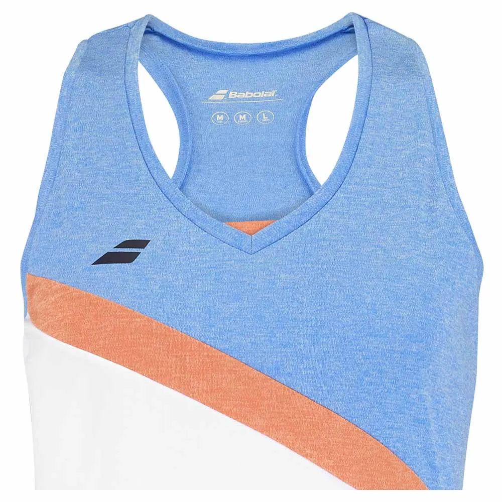 Babolat PLAY TANK TOP Women - Weiß/Blau/Orange