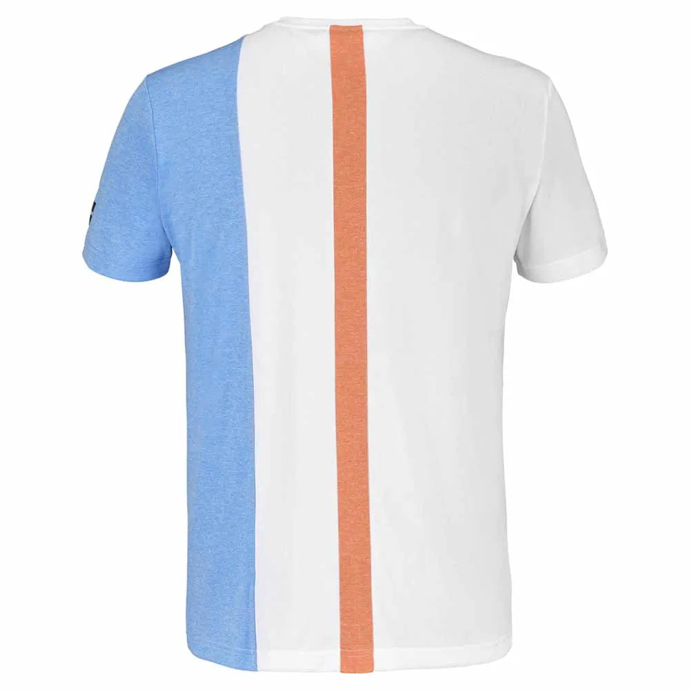 Babolat Play Crew Neck Tee Weiß/Blau/Orange