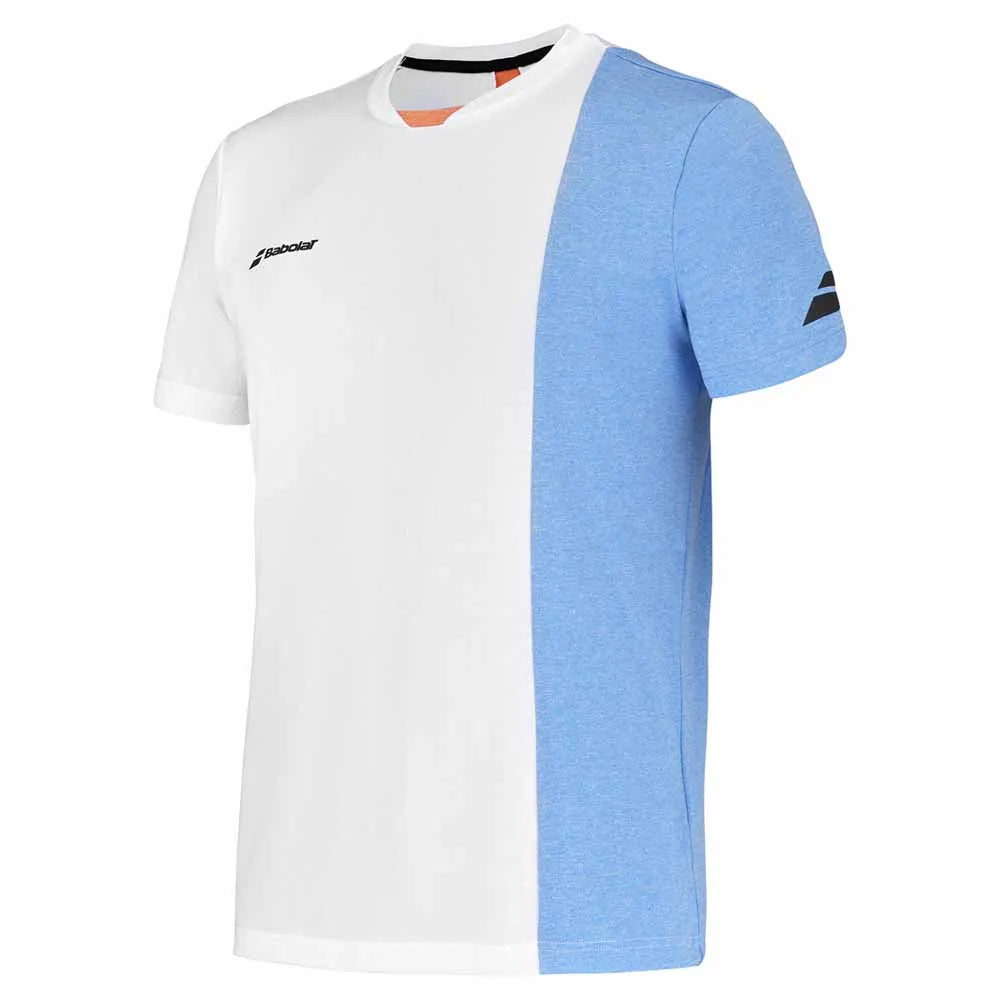 Babolat Play Crew Neck Tee Weiß/Blau/Orange