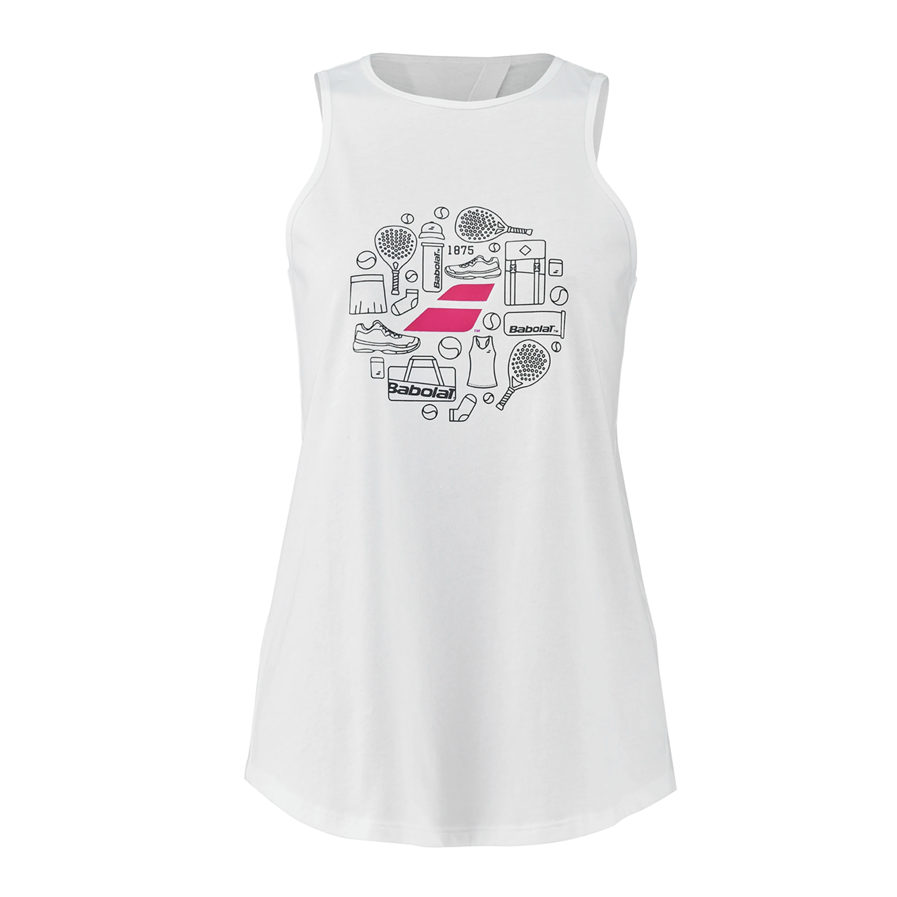 Babolat Padel Cotton Tank Damen weiß