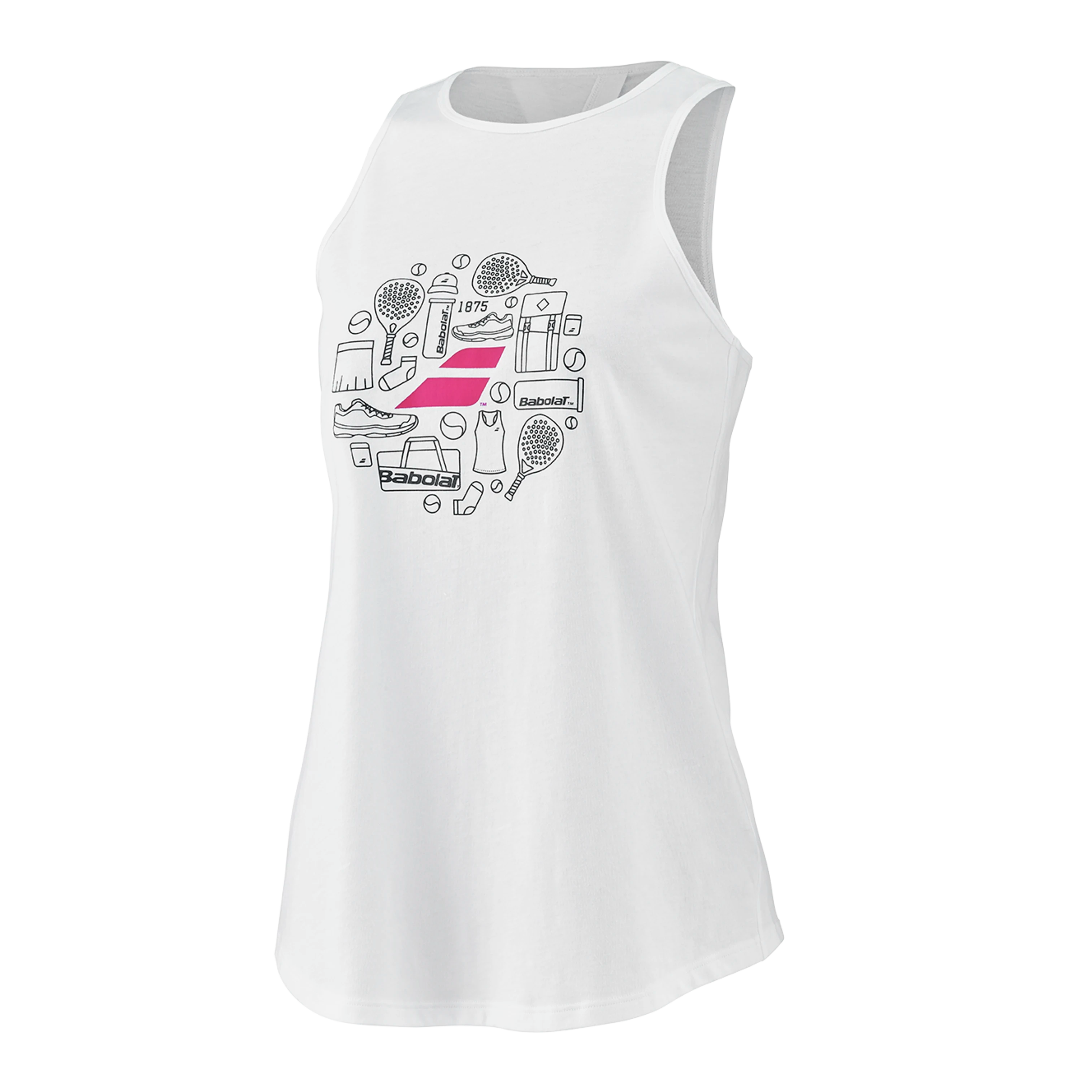 Babolat Padel Cotton Tank Damen weiß