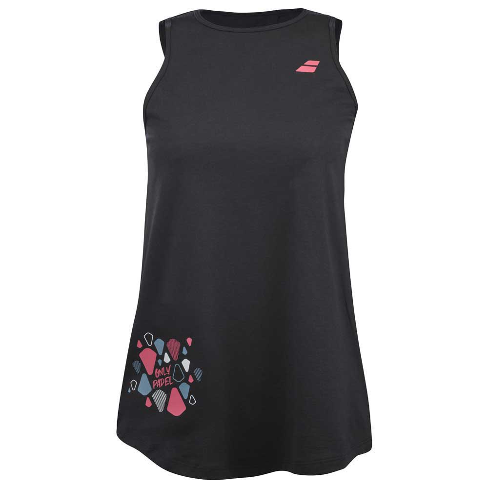 Padel Cotton Tank Damen - Schwarz