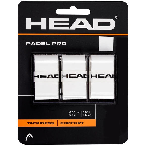 HEAD Padel Pro Overgrips 3er Pack Griffbänder weiß
