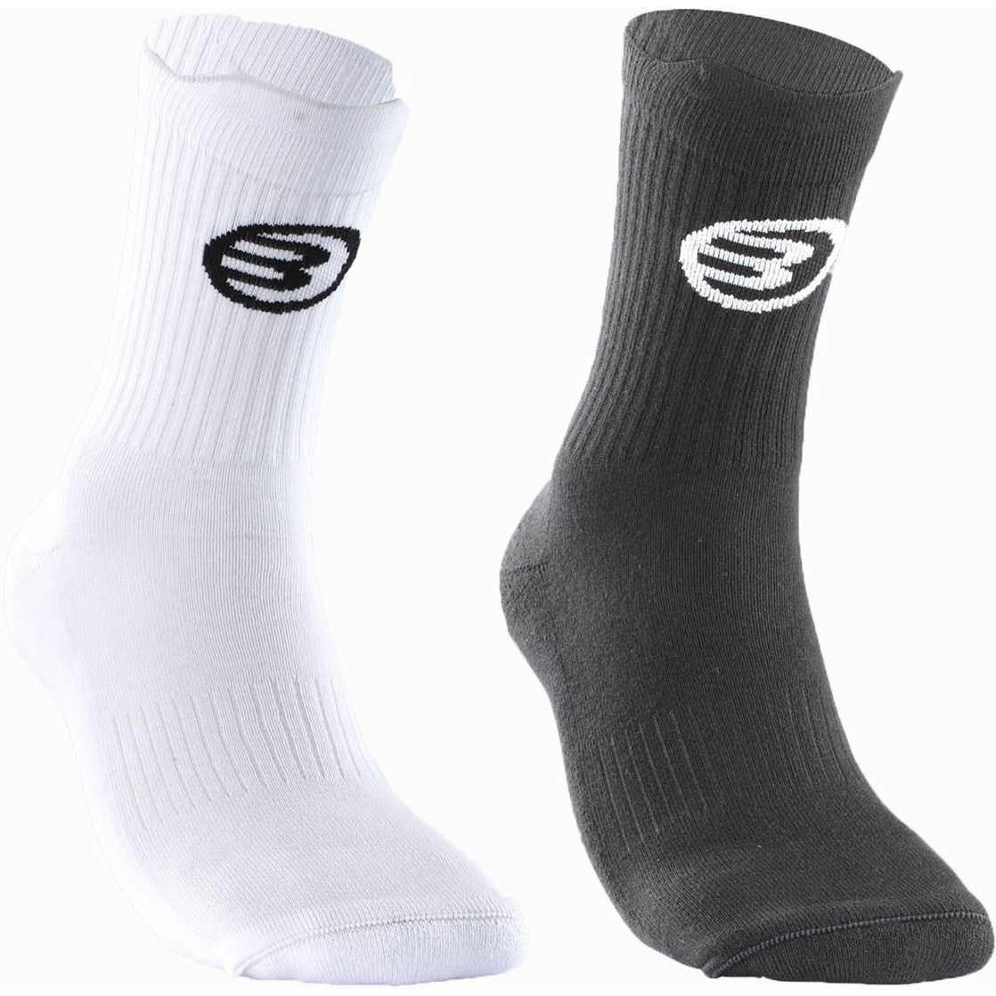Bullpadel Socken 2er Pack Schwarz/Weiß