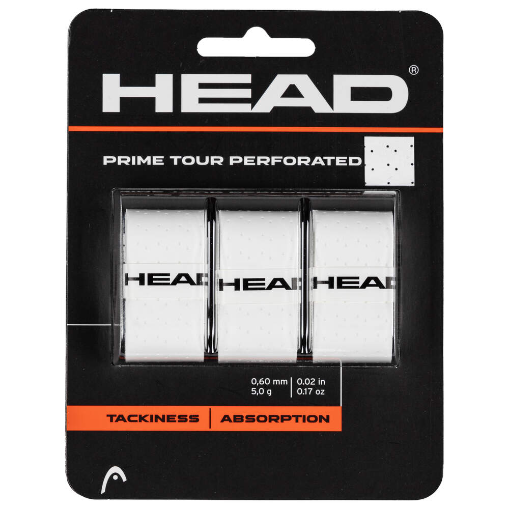 HEAD Prime Tour Overgrips 3er Pack Griffbänder Weiß