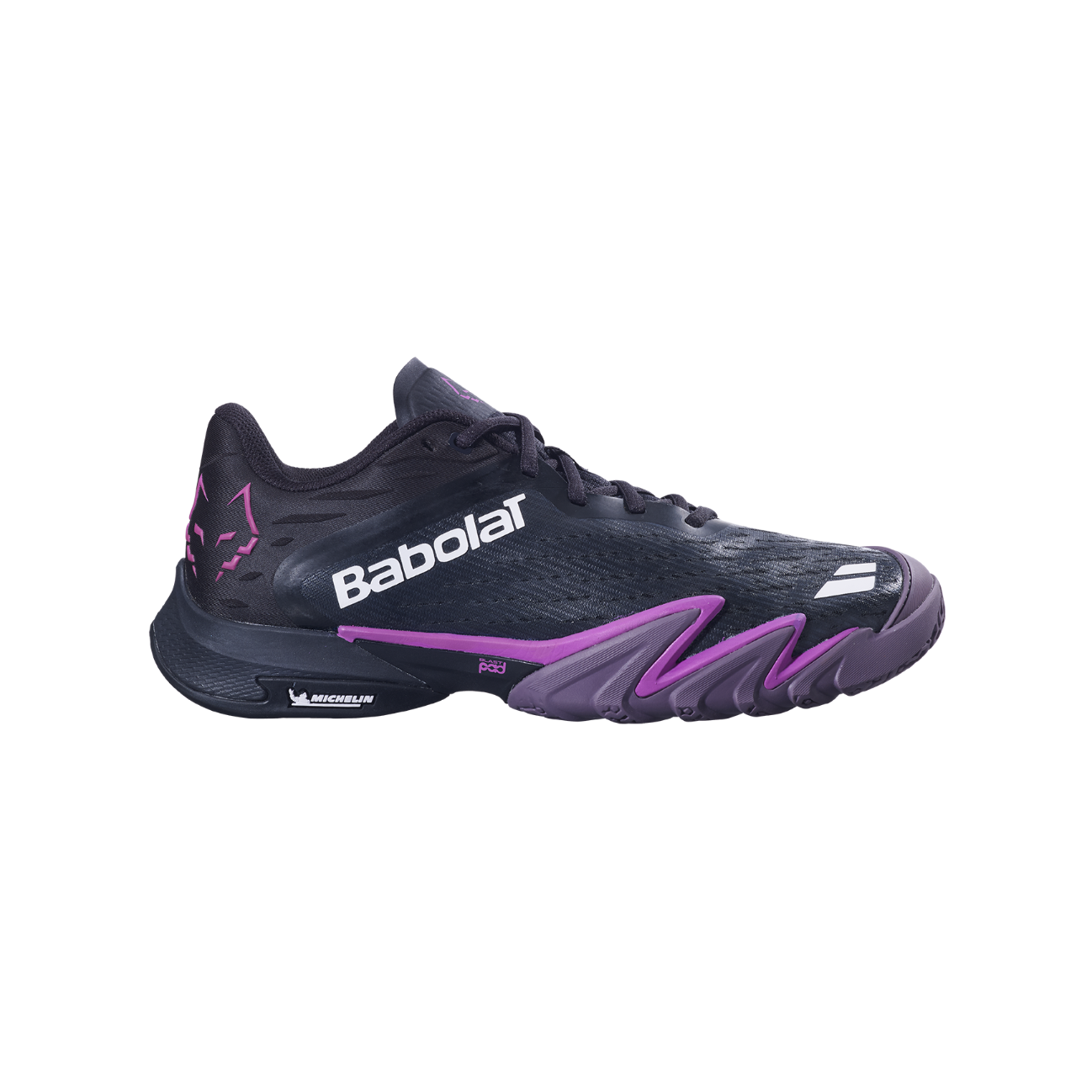 Babolat Premura 3 Lebron Padelschuh Herren Schwarz/Plum Außenseite