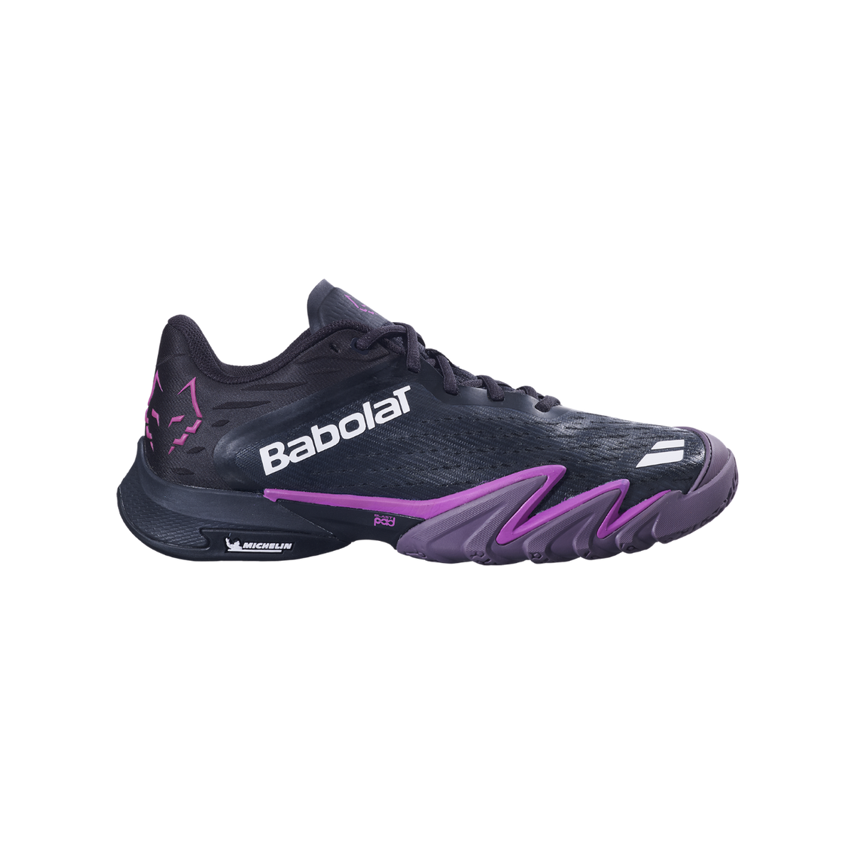 Babolat Premura 3 Lebron Padelschuh Herren Schwarz/Plum Außenseite