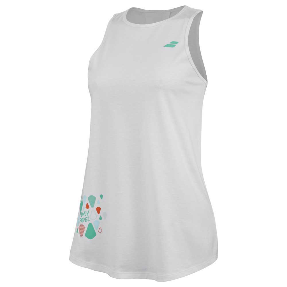 Padel Cotton Tank Damen weiß