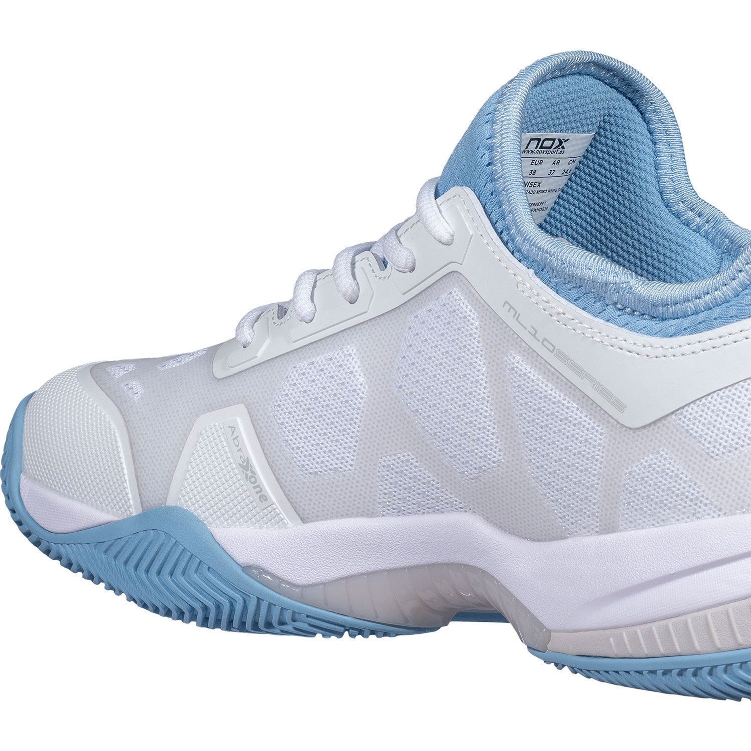 NOX Nerbo Padelschuh Weiß/Blau