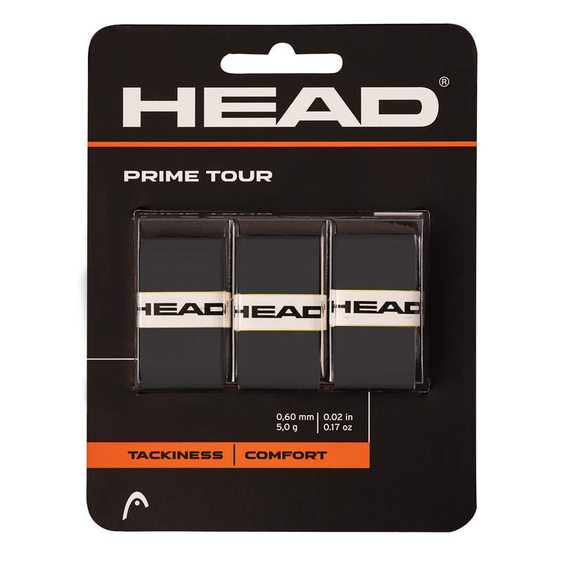 HEAD Prime Tour Overgrips 3er Pack Griffbänder schwarz