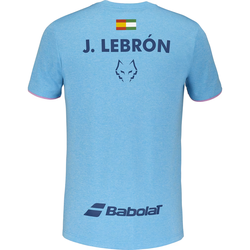 Babolat Crew Neck Tee Lebron Cyan Blau