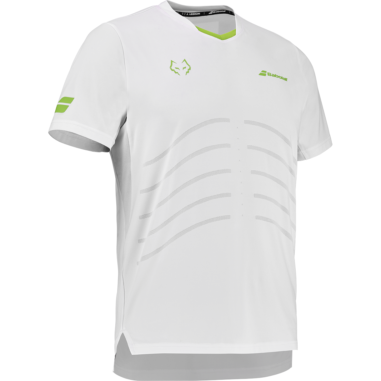 Babolat Crew Neck Tee Réplica Lebron Weiß seitlich