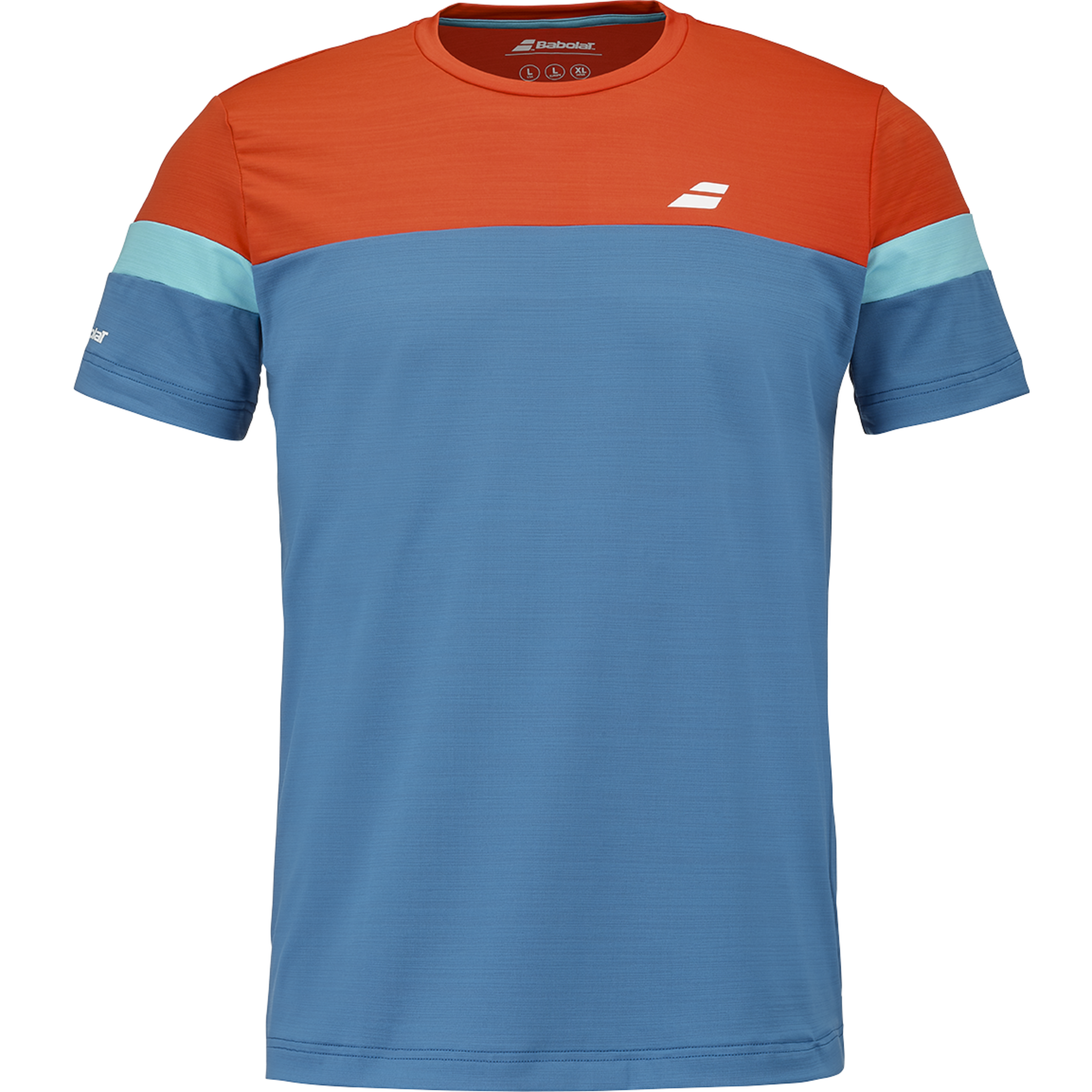 Babolat Crew Neck Tee Blau/Orange