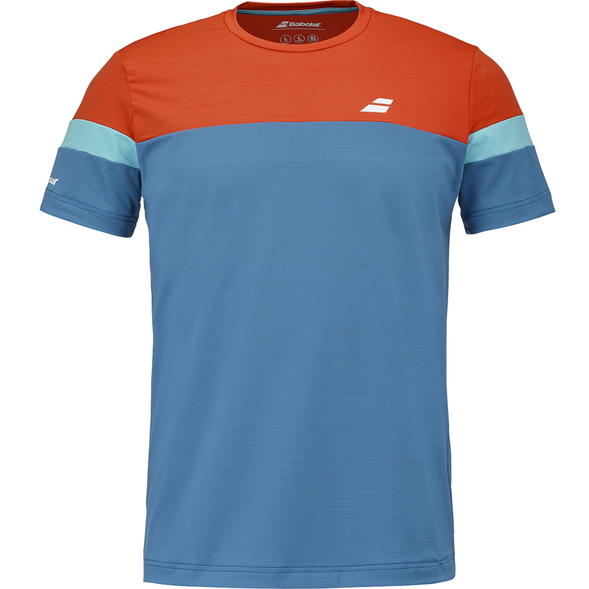 Babolat Crew Neck Tee Blau/Orange
