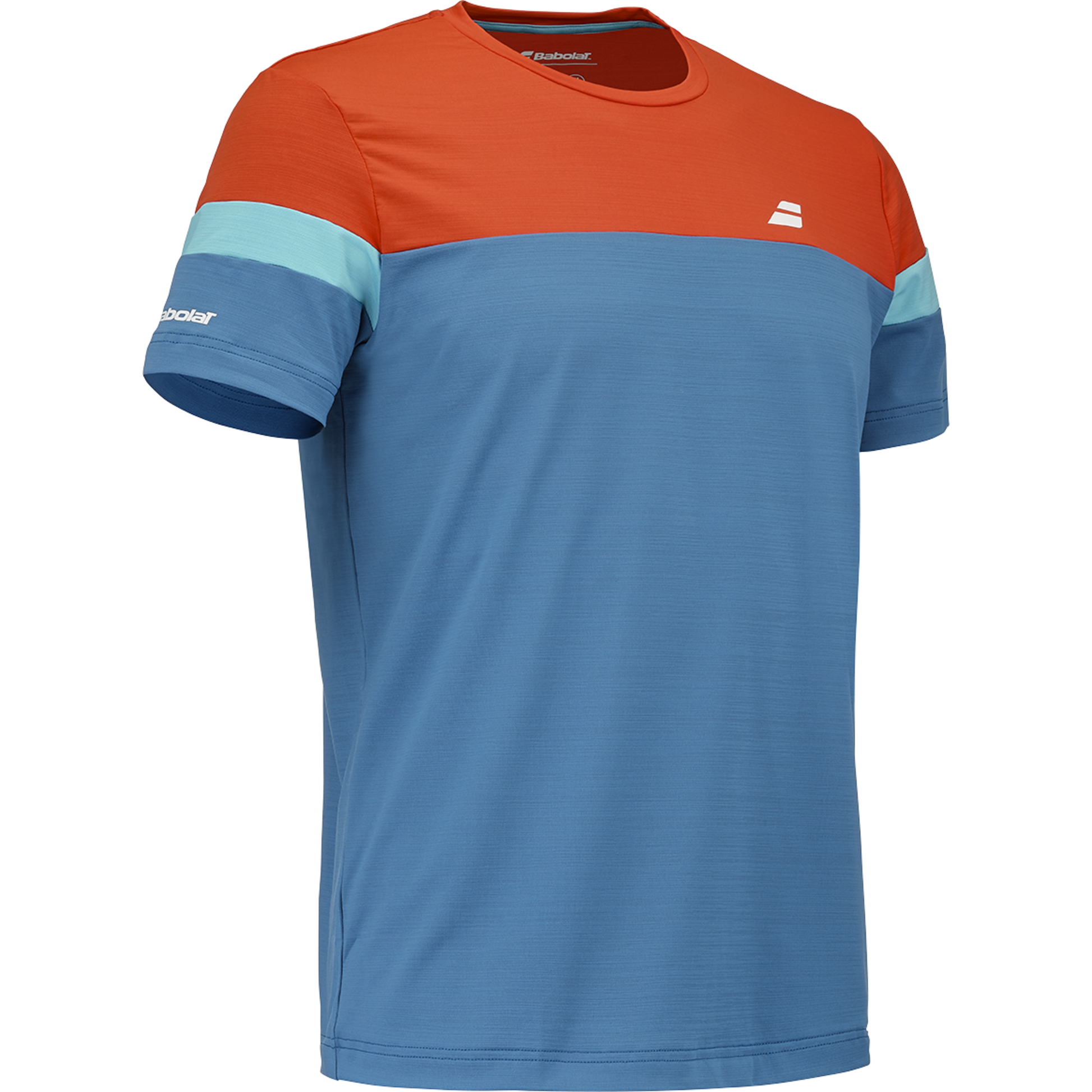Babolat Crew Neck Tee Blau/Orange