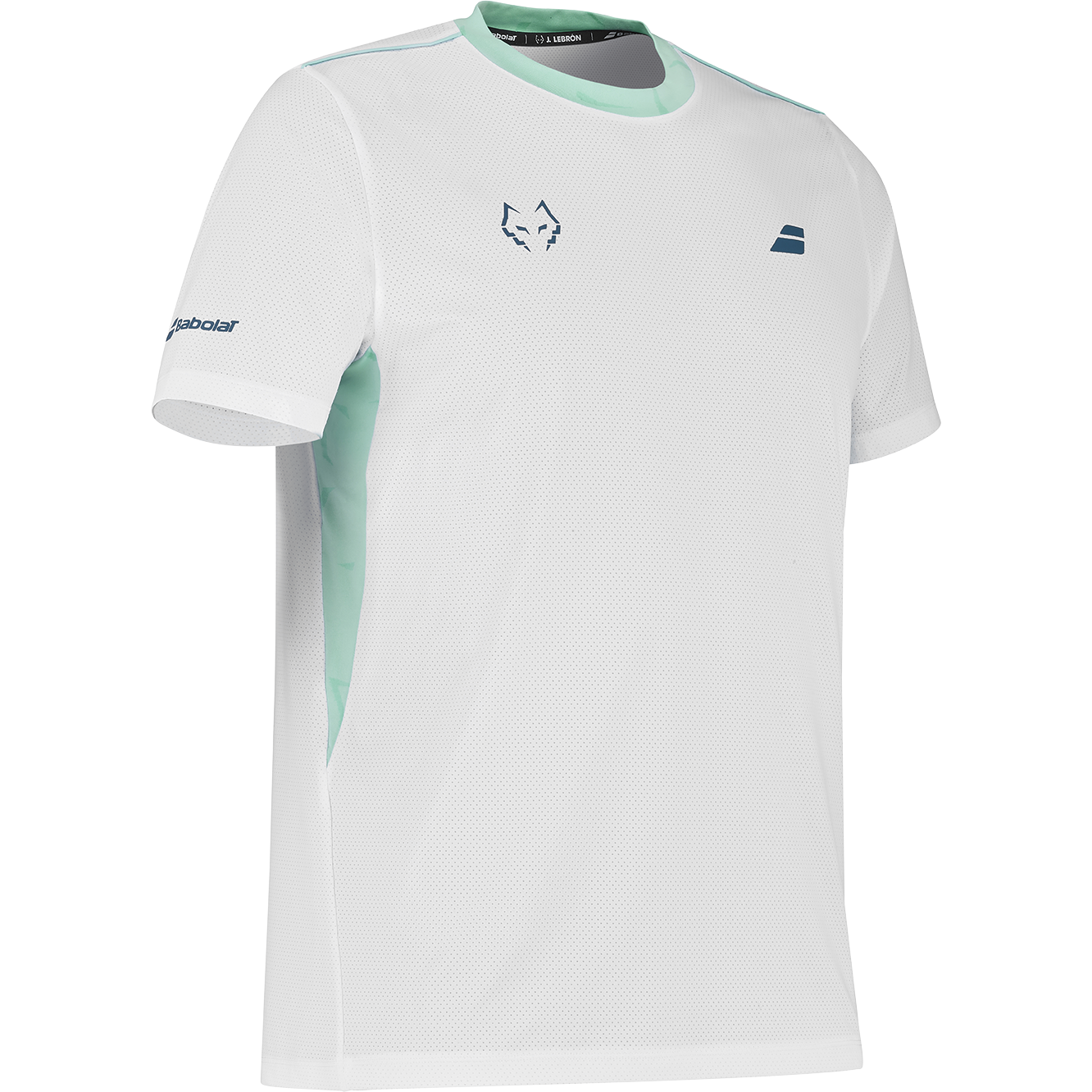 Babolat Crew Neck Tee Lebron Weiß seitlich