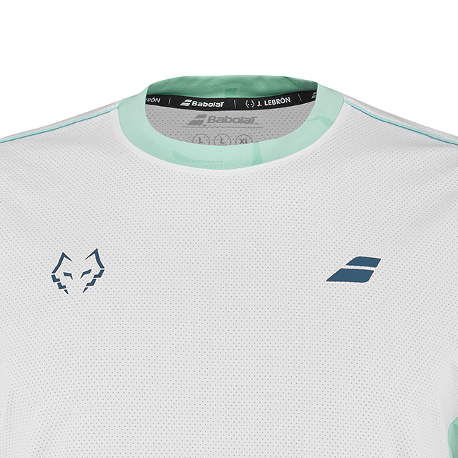 Babolat Crew Neck Tee Lebron Weiß Detail