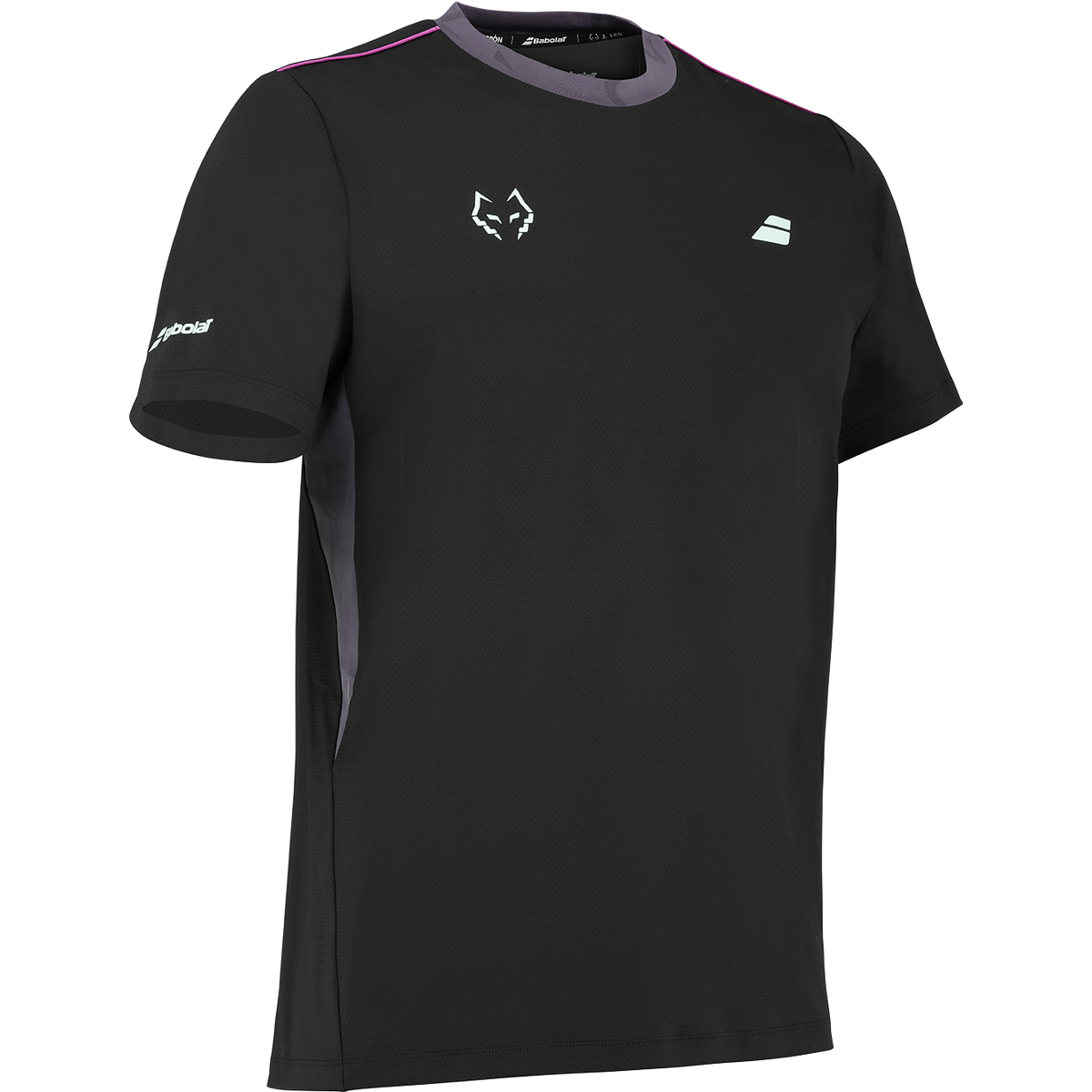 Babolat Crew Neck Tee Lebron Schwarz seitlich
