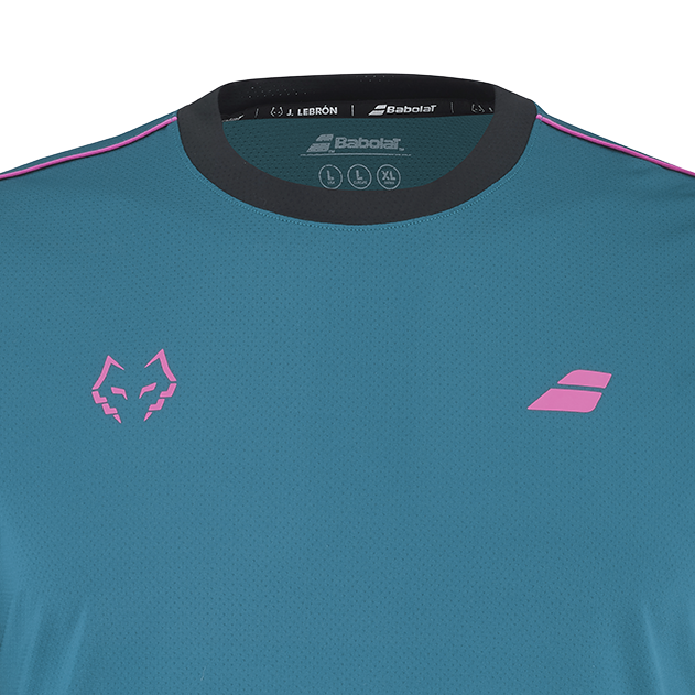 Babolat Crew Neck Tee Lebron Blau Detail