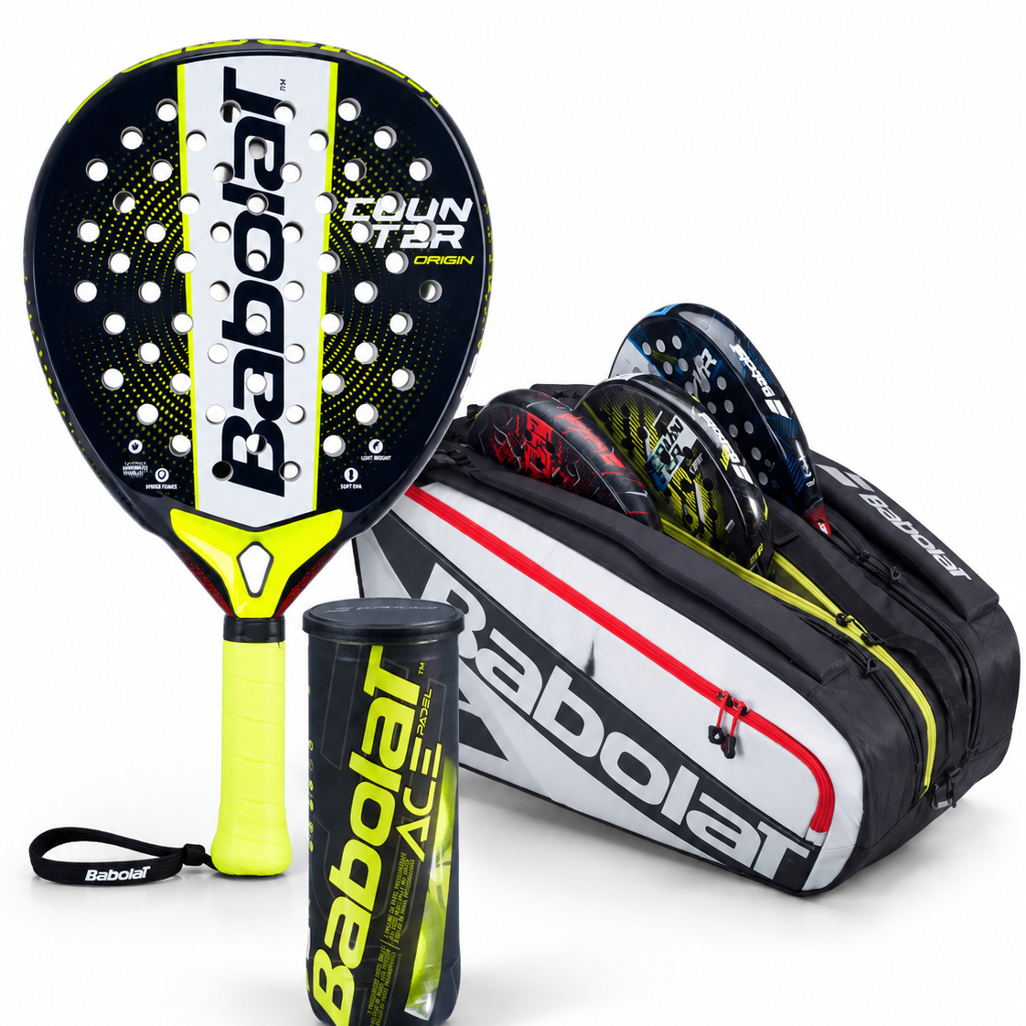 Starter Bundle: Babolat Counter Origin inkl. Padeltasche + Bälle