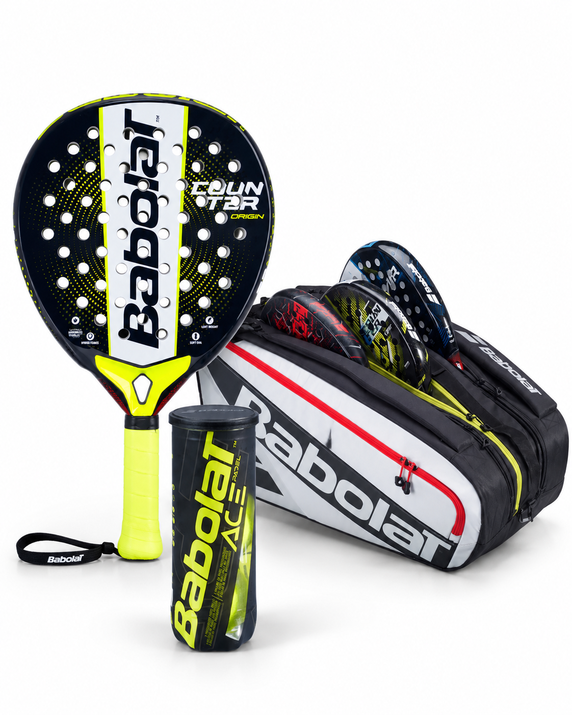 Starter Bundle: Babolat Counter Origin inkl. Padeltasche + Bälle