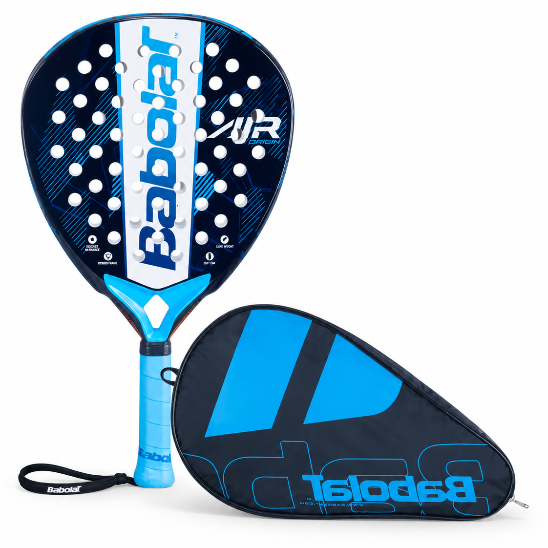 Blue Bundle: Babolat Air Origin Padelschläger + Babolat Schlägerhülle