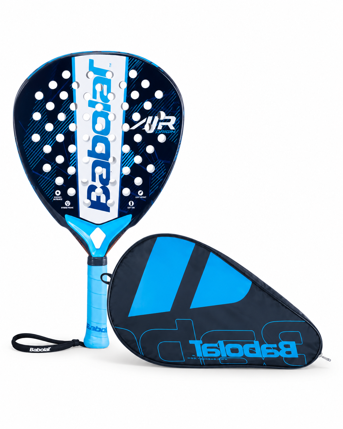 Blue Bundle: Babolat Air Origin Padelschläger + Babolat Schlägerhülle