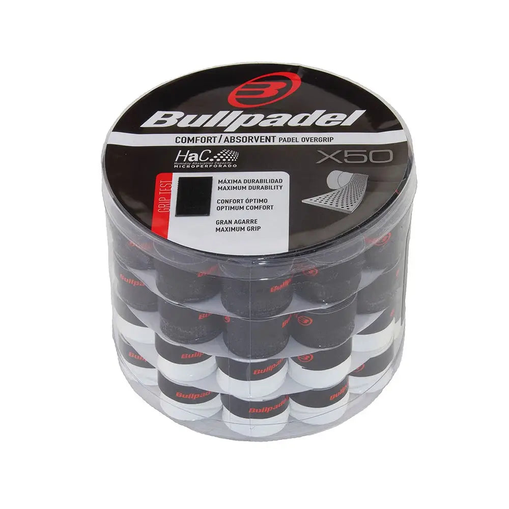 Bullpadel Overgrip 50er Box - Schwarz/Weiß