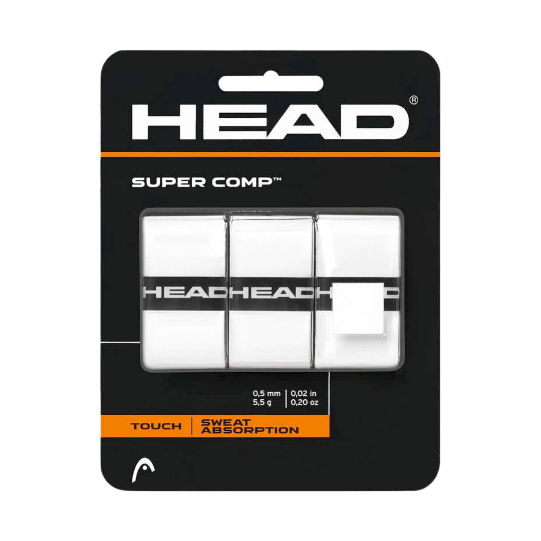 HEAD Super Comp Overgrips 3er Pack Griffbänder weiß