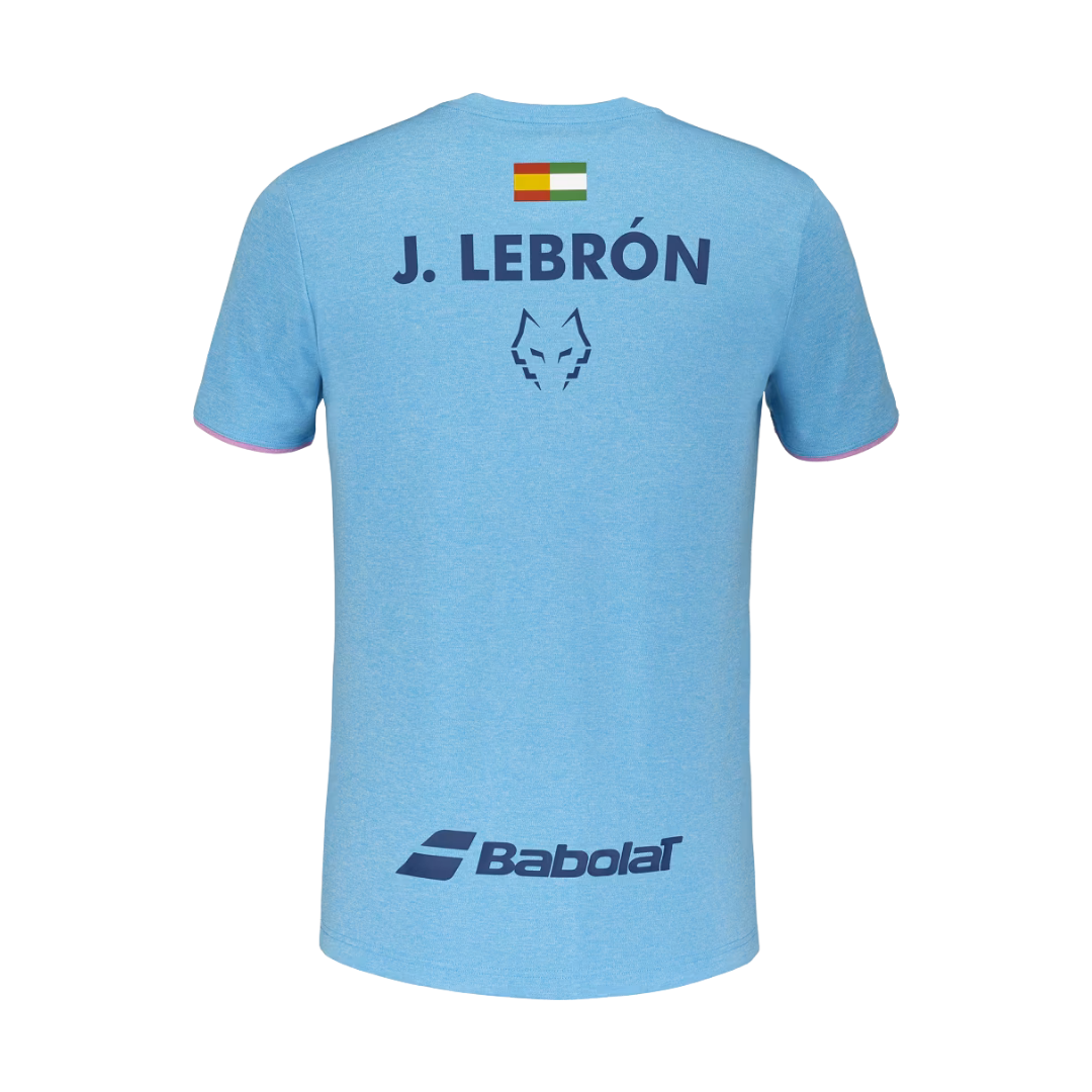 Babolat Crew Neck Tee Lebron Cyan Blau