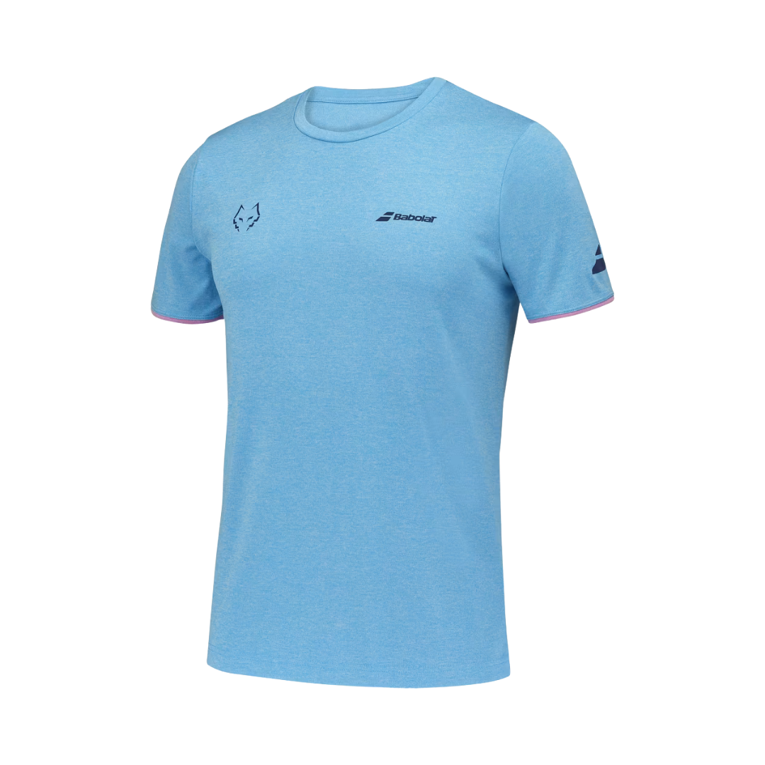 Babolat Crew Neck Tee Lebron Cyan Blau