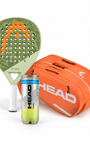 Orange Bundle: HEAD VIBE Padelschläger + Padeltasche + Bälle