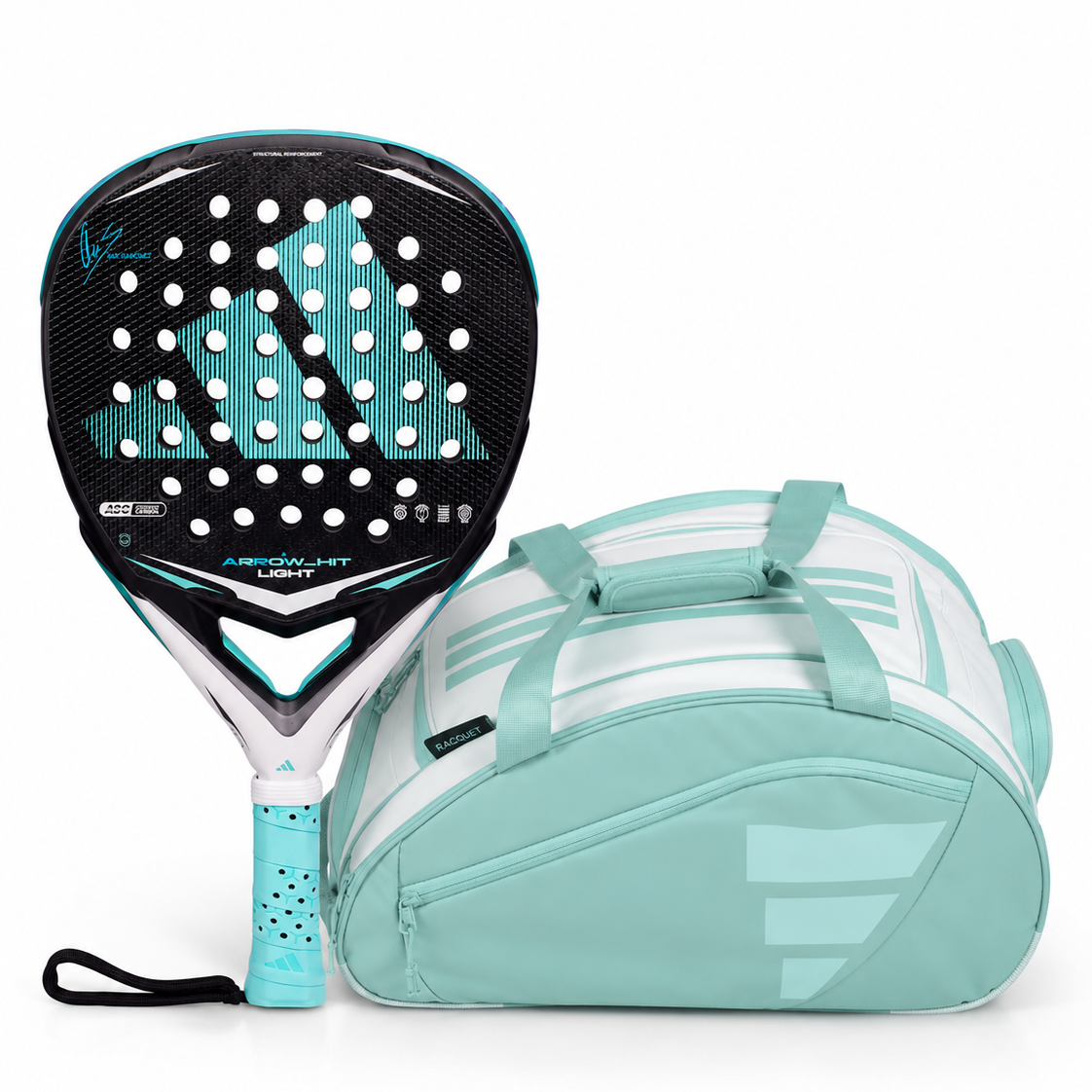adidas Arrow Hit Light 2026 + Promatch Padelschlägertasche Ari Sánchez
