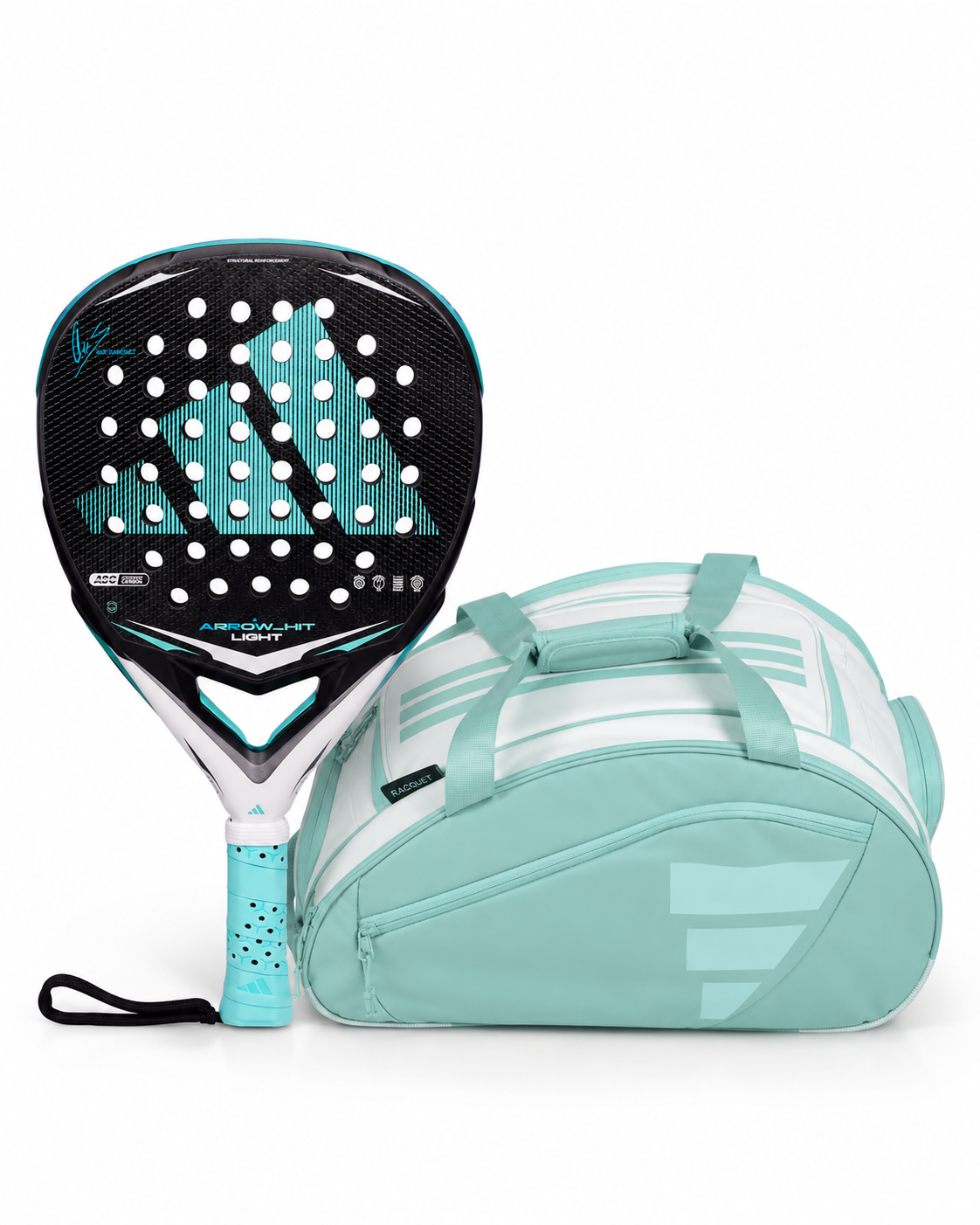 adidas Arrow Hit Light 2026 + Promatch Padelschlägertasche Ari Sánchez