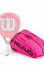 Pink Bundle: Wilson Blade LS V4 Pink + HEAD Tour L Padeltasche Pink