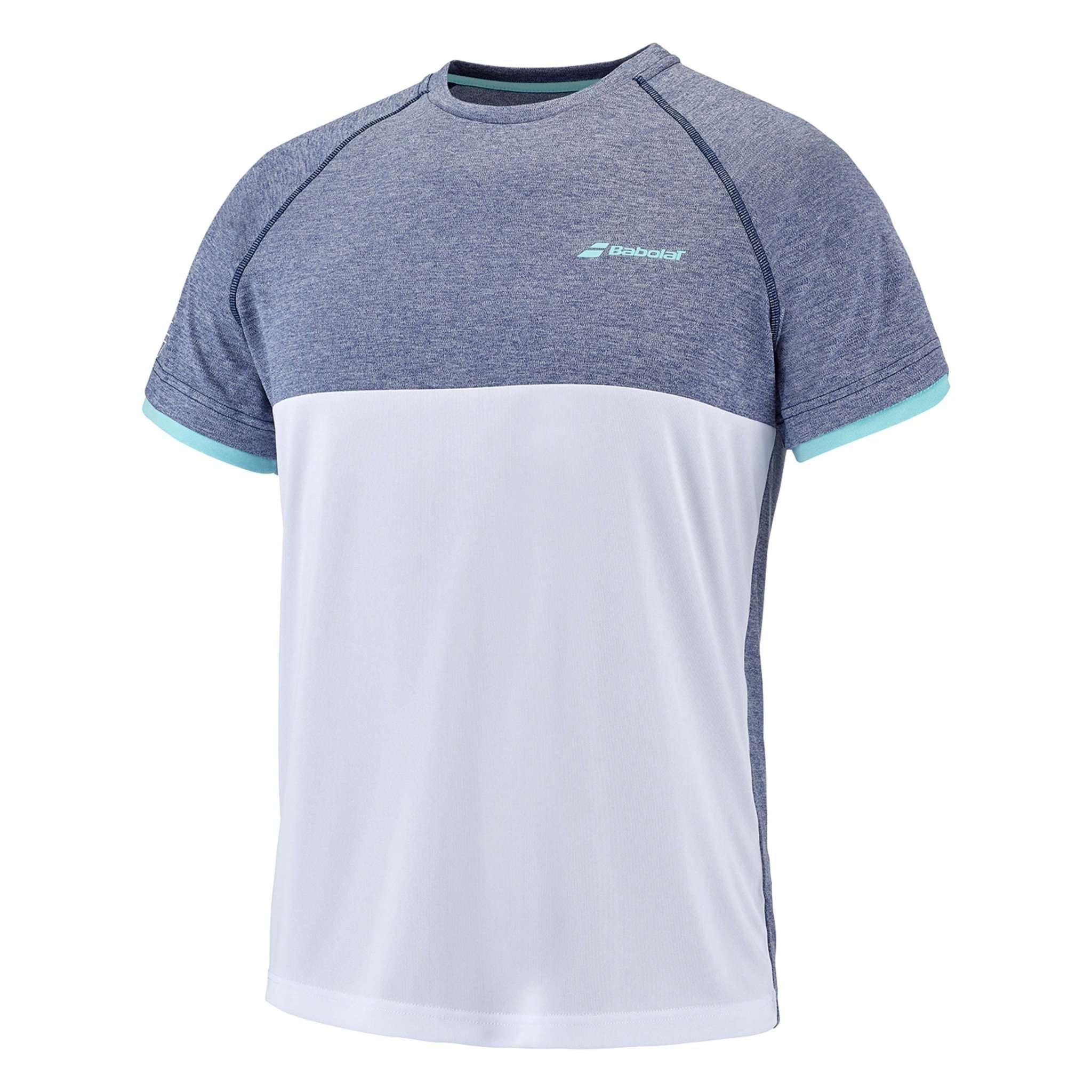 Babolat Play Crew Neck Tee wei blau Padelfreunde