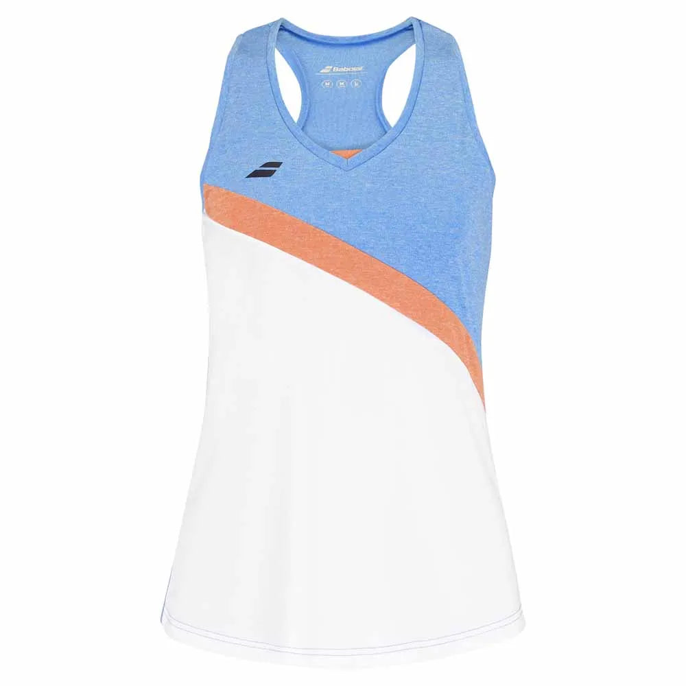 Babolat PLAY TANK TOP Women - Weiß/Blau/Orange