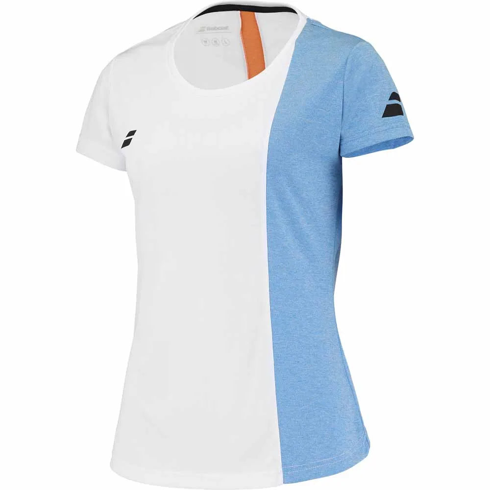 Babolat Play Cap Sleeve Top Damen - Weiß/Blau/Orange