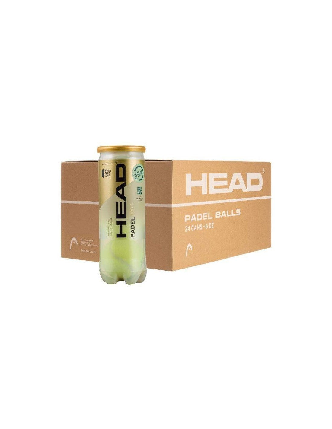 HEAD Padel Pro S ball box (24 cans)