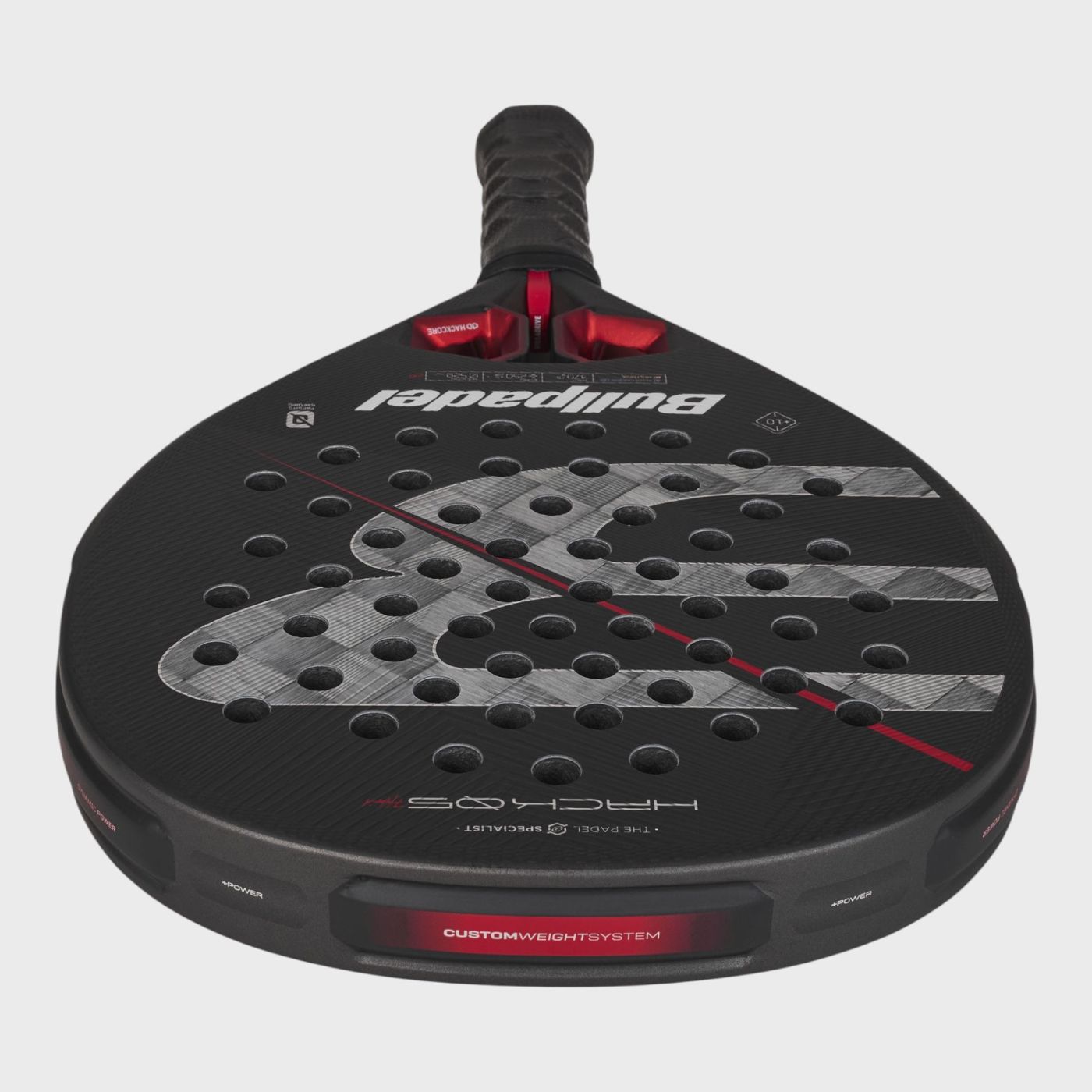 Bullpadel Hack 05 Hybrid 2027 – Detail 3D-Grain-Schlagfläche