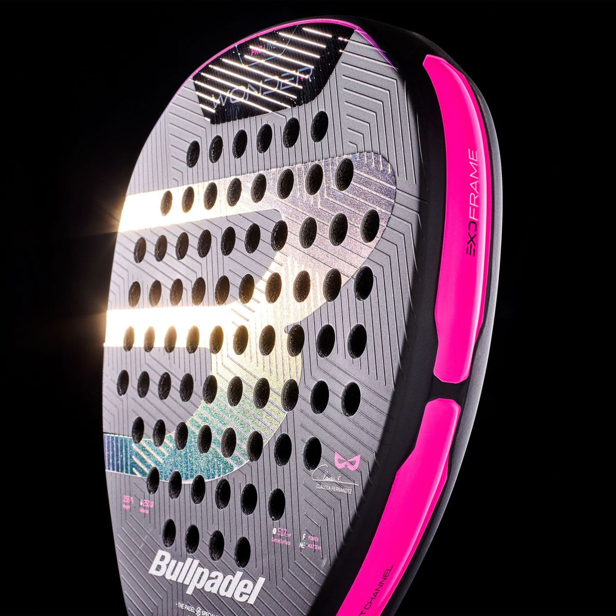 Bullpadel Wonder 2027 Padelschläger – Seitenansicht Profil 38 mm