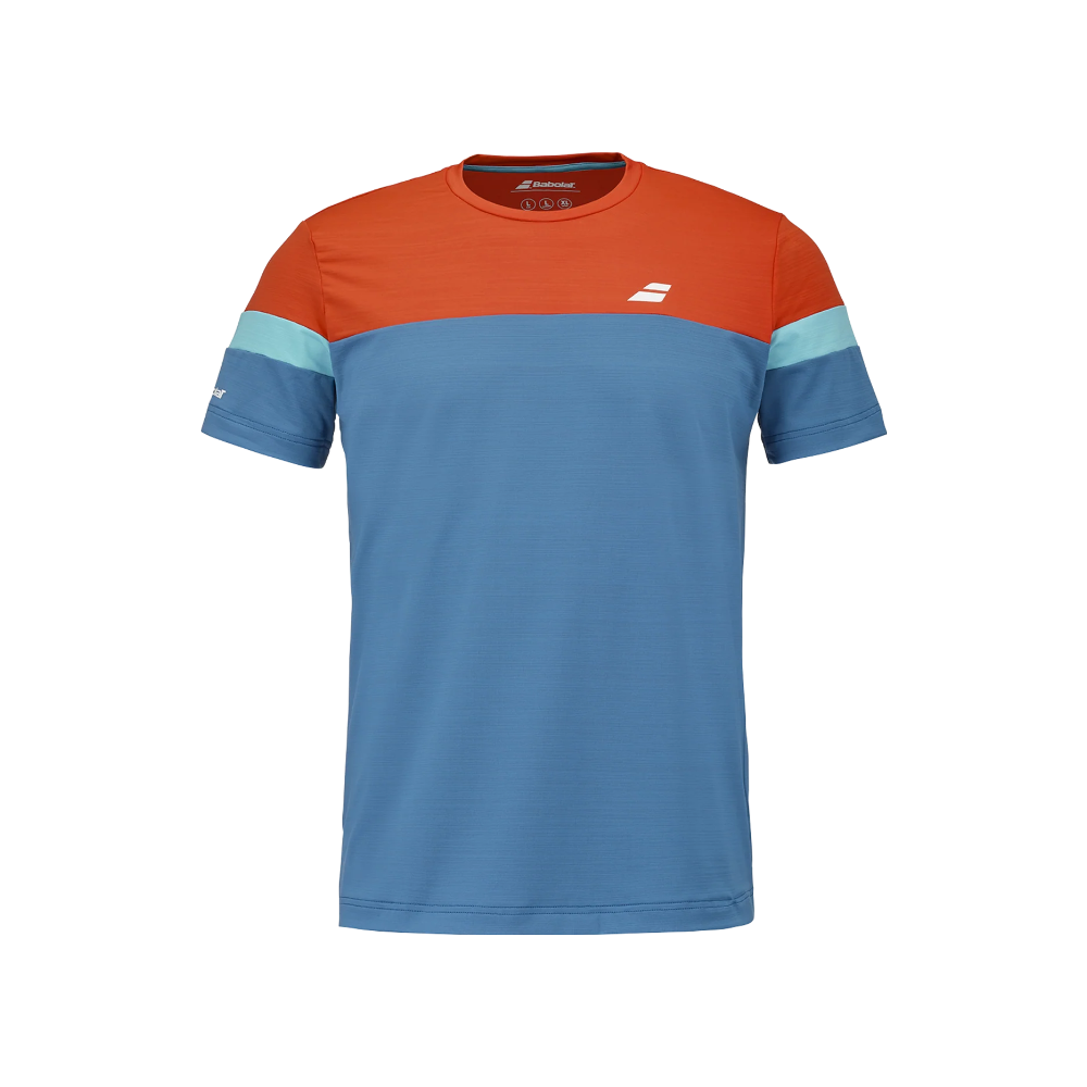 Babolat Crew Neck Tee Blau/Orange