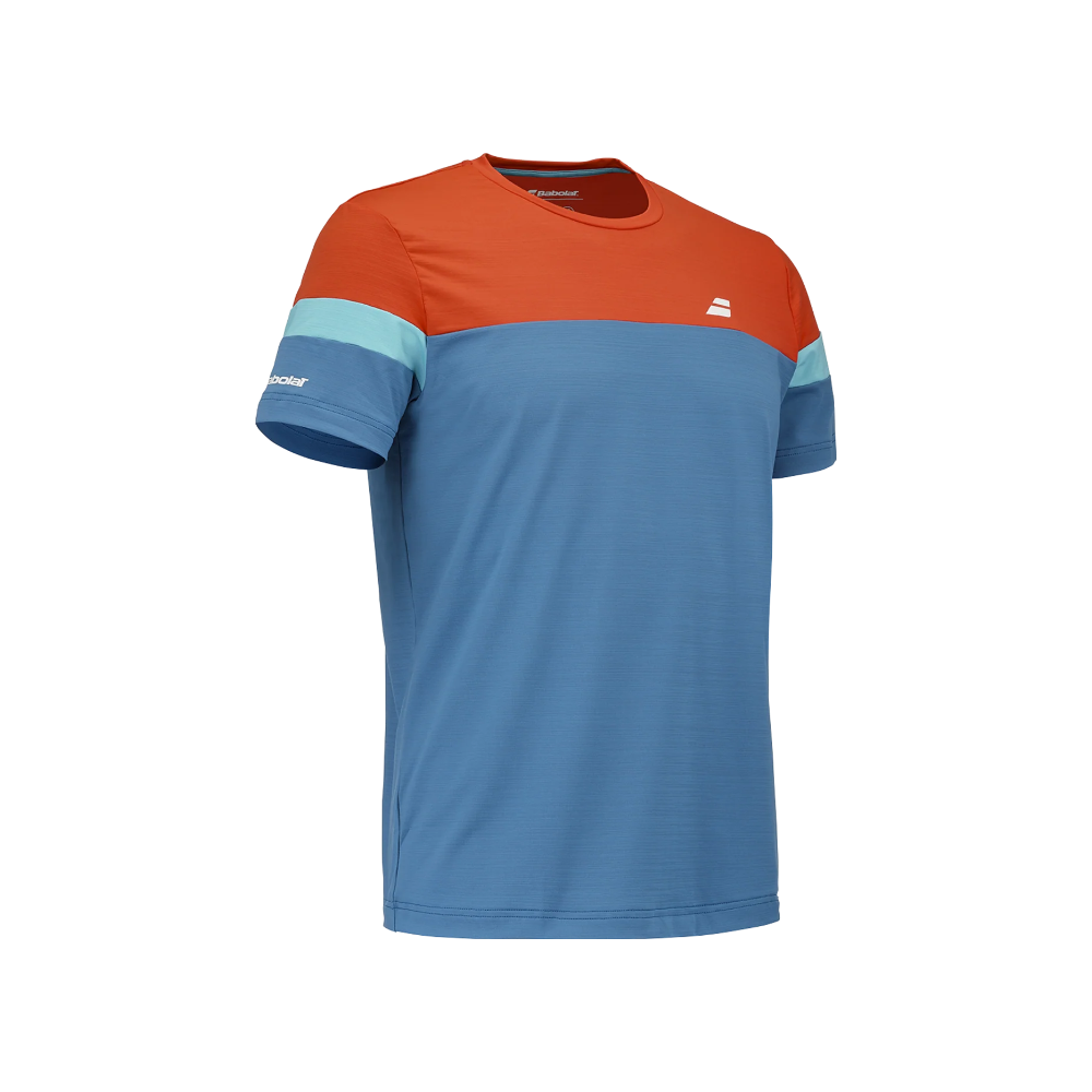 Babolat Crew Neck Tee Blau/Orange