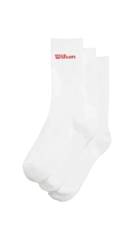 Wilson Crew Logo Socken 3er-Pack Weiß