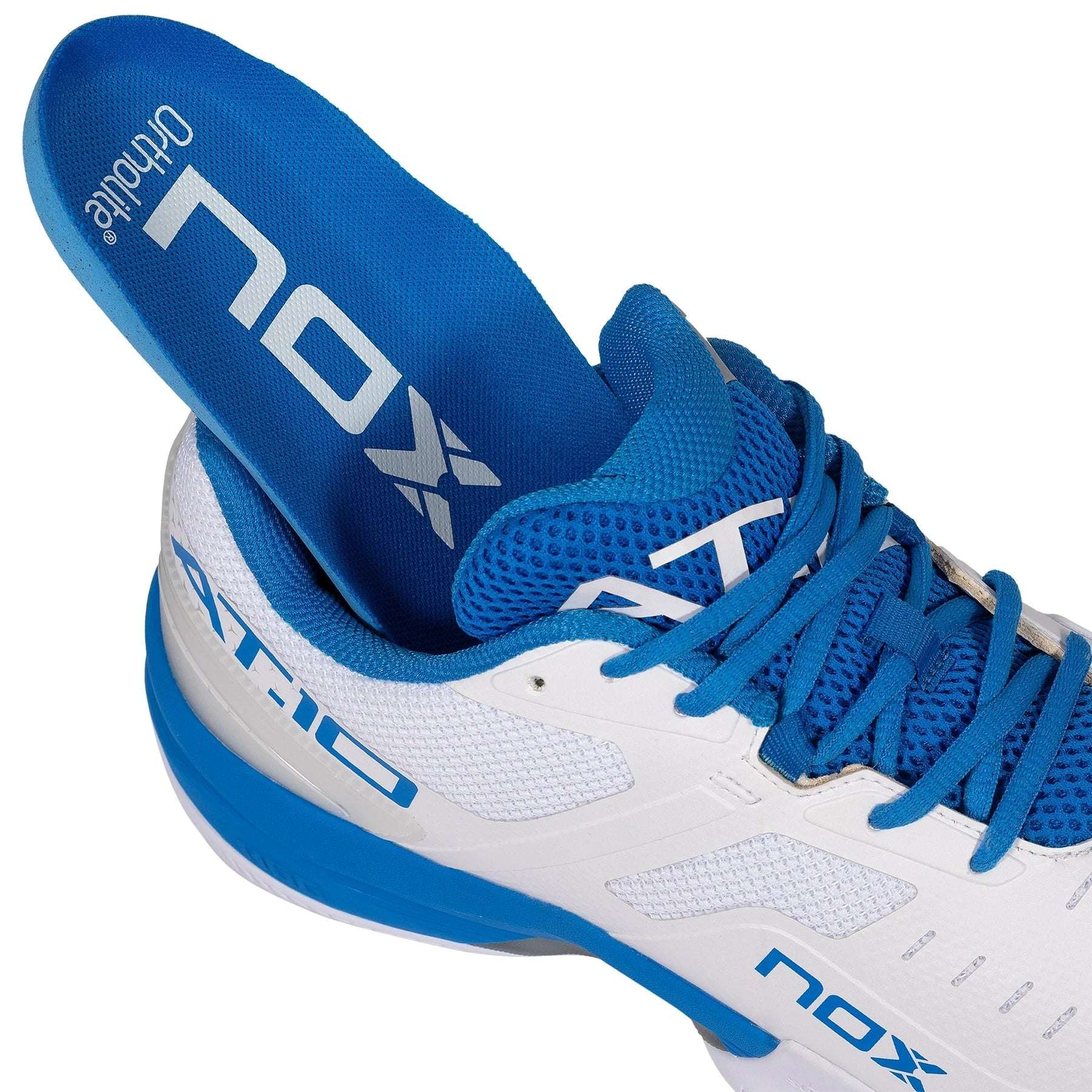 NOX AT10 padel shoe men white/blue