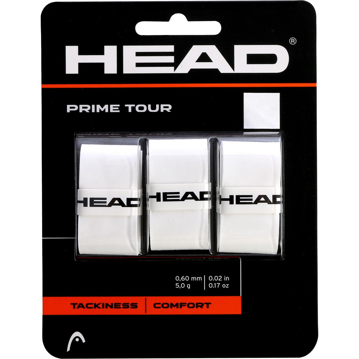 HEAD Prime Tour Overgrips 3er Pack Griffbänder Weiß