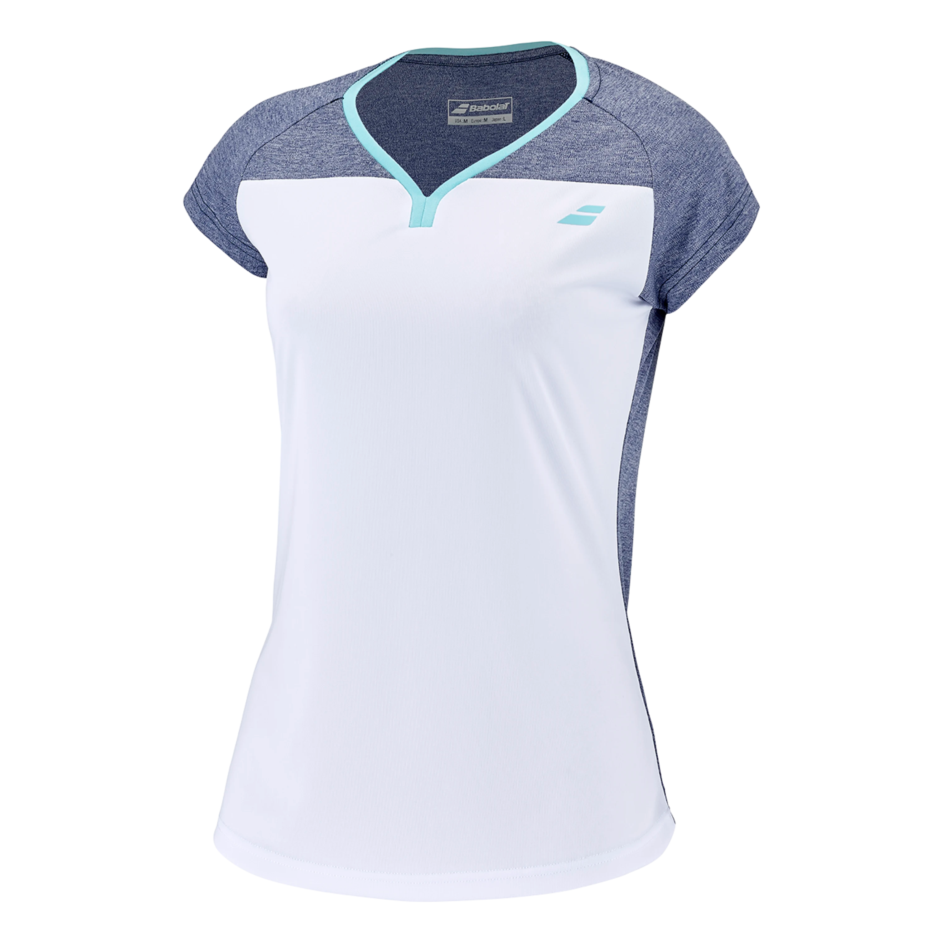 Babolat Play Cap Sleeve Top Damen - weiß/blau
