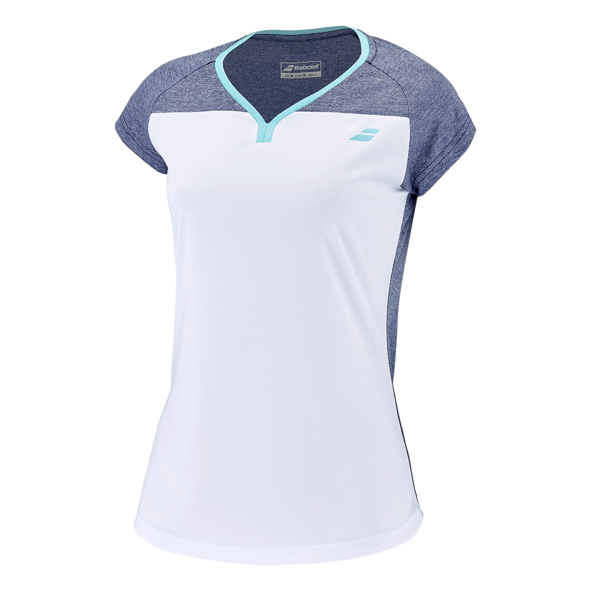 Babolat Play Cap Sleeve Top Damen - weiß/blau